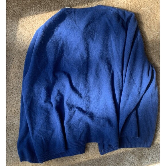 VINTAGE Cashmere Lord & Taylor Blue Cardigan Size 3X - Picture 4 of 4